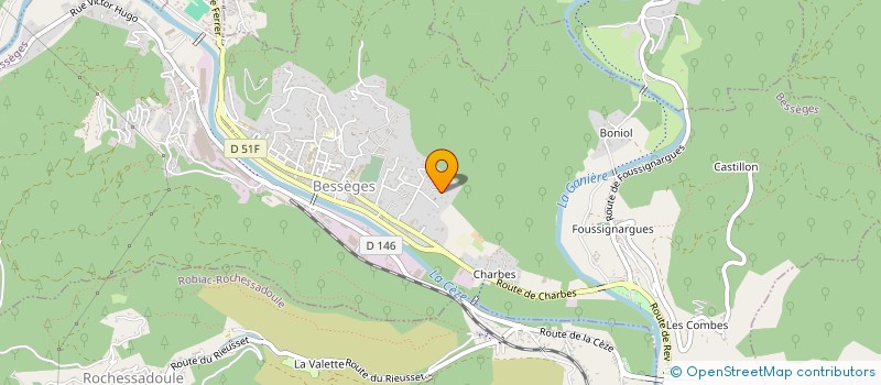 localisation de l'entreprise TFM  BESSEGES