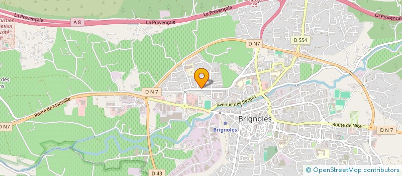 localisation de l'entreprise TFM à BRIGNOLES