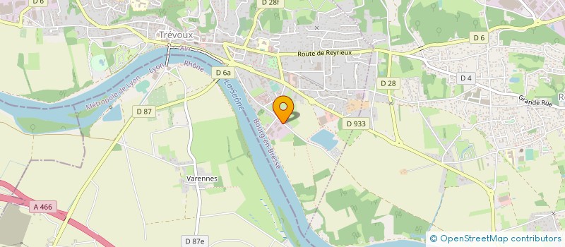 localisation de l'entreprise TFM PNEUS à TREVOUX
