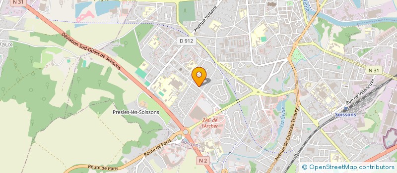 localisation de l'entreprise TFO à SOISSONS