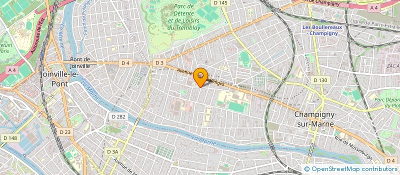 localisation de l'entreprise TFPS PRODUCTIONS à CHAMPIGNY-SUR-MARNE