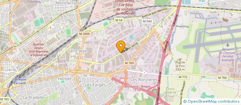 localisation de l'entreprise TFSA à CLERMONT-FERRAND