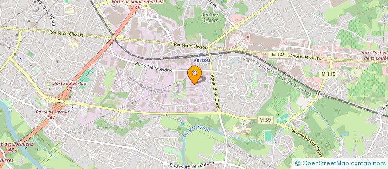 localisation de l'entreprise TG BAT  VERTOU