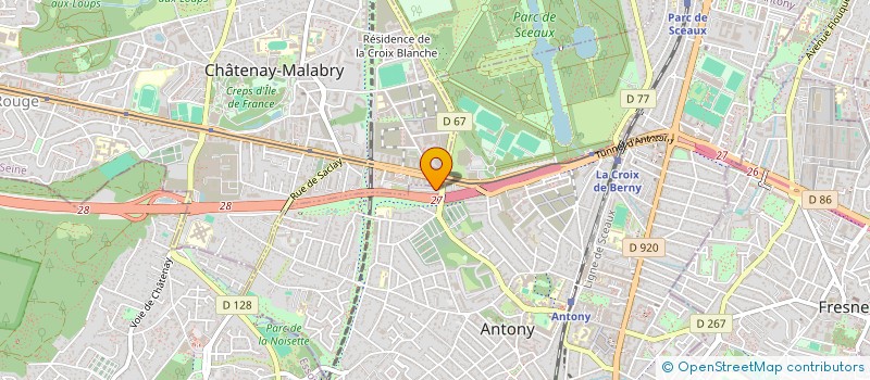 localisation de l'entreprise TG FINANCE à ANTONY