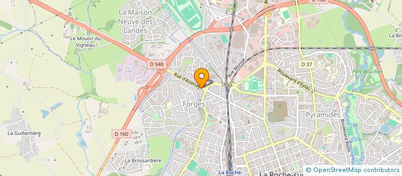 localisation de l'entreprise TG INVEST à LA ROCHE-SUR-YON