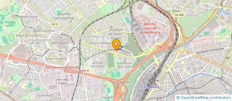 localisation de l'entreprise TGG à STRASBOURG