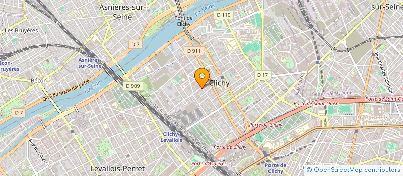 localisation de l'entreprise TGM DIFFUSION à CLICHY
