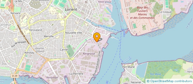 localisation de l'entreprise TGS à LORIENT