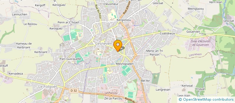 localisation de l'entreprise TH HOLDING  LESNEVEN