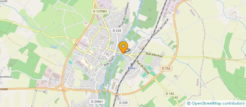 localisation de l'entreprise TH SERVICES  PONS