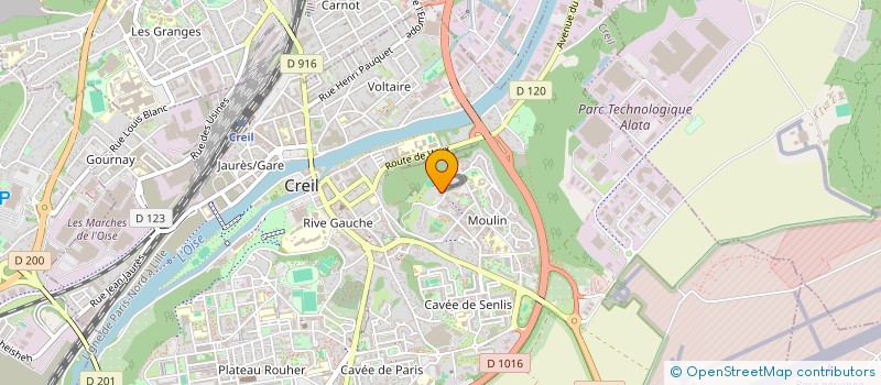 localisation de l'entreprise TH TRANSPORTS à CREIL