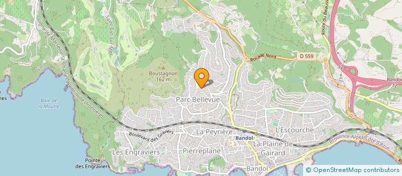 localisation de l'entreprise TH2  BANDOL