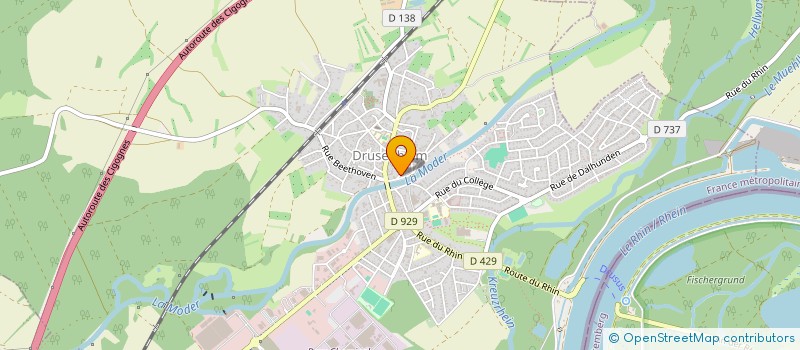 localisation de l'entreprise TH2I  DRUSENHEIM