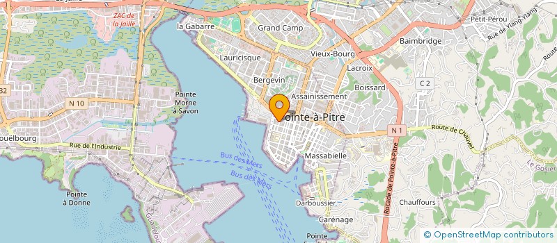 localisation de l'entreprise THABOR à POINTE-A-PITRE