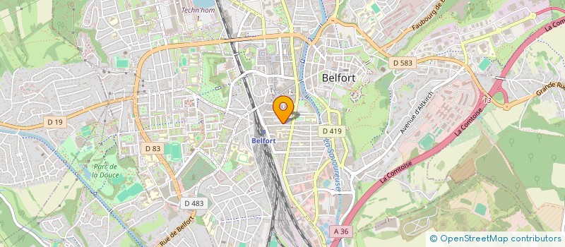 localisation de l'entreprise THACI TOITURE à BELFORT