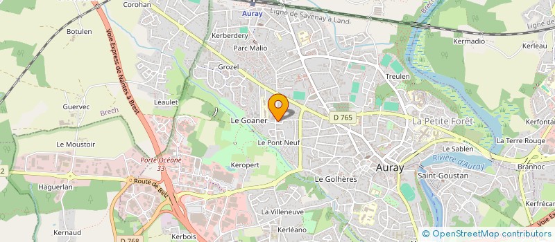 localisation de l'entreprise THAINADIS à AURAY