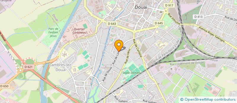 localisation de l'entreprise THALA à DOUAI
