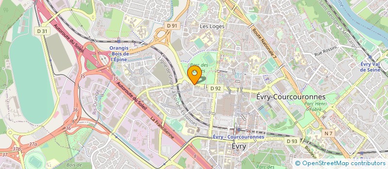 localisation de l'entreprise THALAMER à EVRY-COURCOURONNES