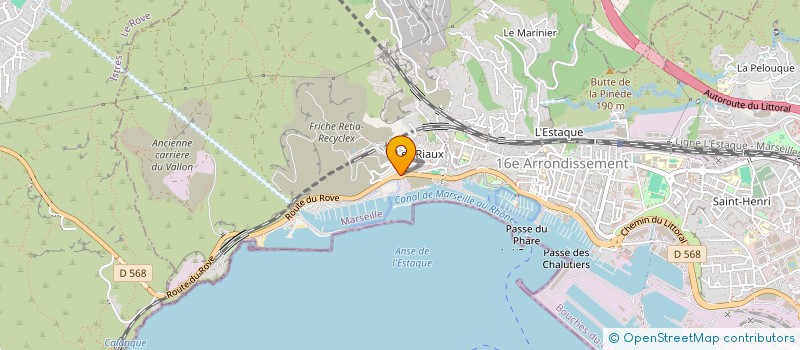 localisation de l'entreprise THALASSANTE - ESTAQUE RIAUX à MARSEILLE