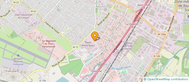 localisation de l'entreprise THALES ALENIA SPACE FRANCE  TOULOUSE