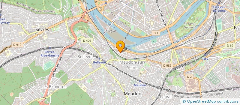 localisation de l'entreprise THALES COMMUNICATION & SECURITE NUMERIQUES SA à MEUDON