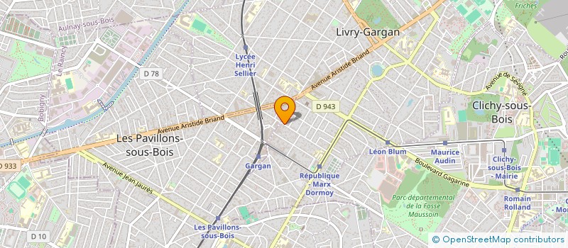 localisation de l'entreprise THALES SERVICE à LIVRY-GARGAN
