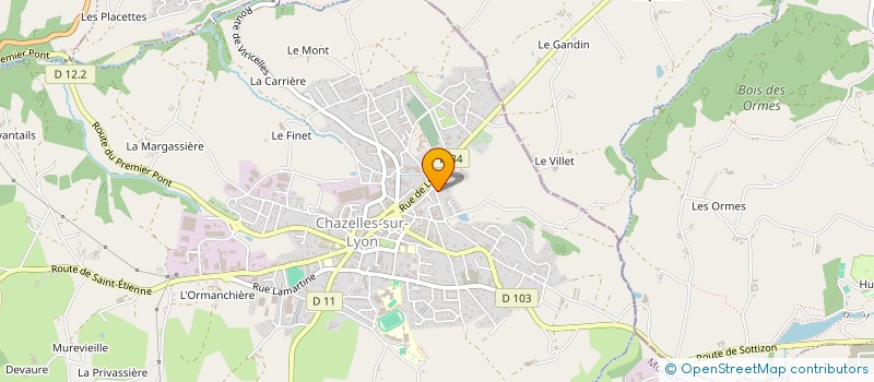 localisation de l'entreprise THALINE  CHAZELLES-SUR-LYON