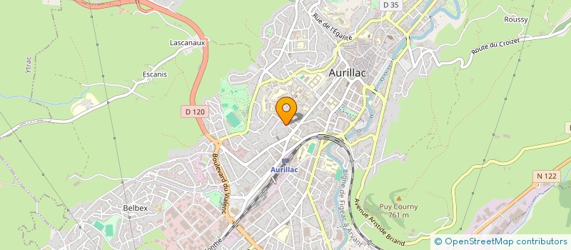 localisation de l'entreprise THALYE à AURILLAC