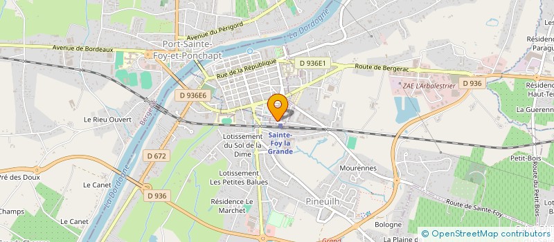 localisation de l'entreprise THALYX  SAINTE-FOY-LA-GRANDE