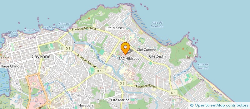 localisation de l'entreprise THAMA COIFFURE  CAYENNE