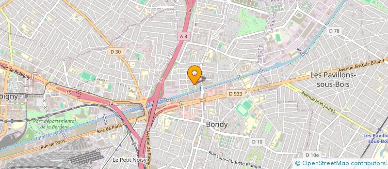localisation de l'entreprise THARSI à BONDY
