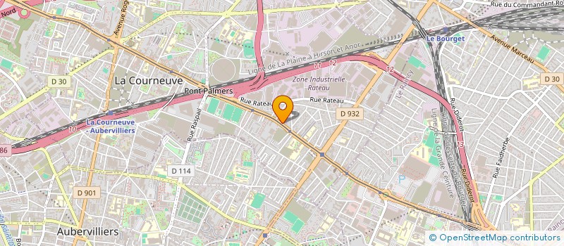 localisation de l'entreprise THARSIGA à LA COURNEUVE