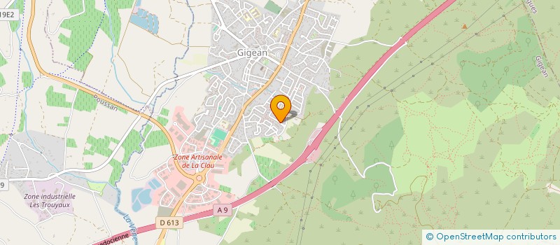 localisation de l'entreprise THAU BLEU  GIGEAN