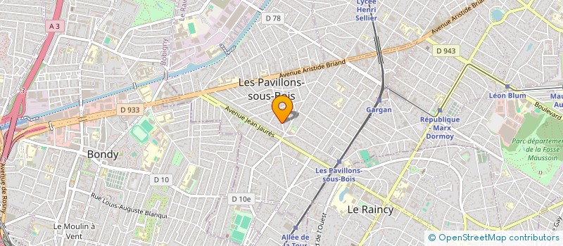 localisation de l'entreprise THAV'ELEC à LES PAVILLONS-SOUS-BOIS