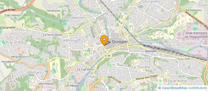 localisation de l'entreprise THB EDITIONS à QUIMPER