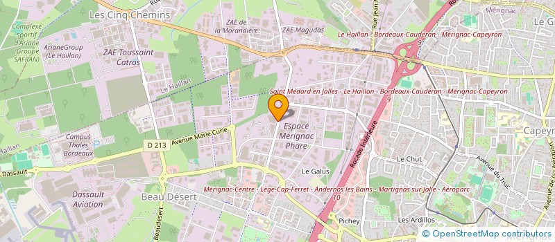 localisation de l'entreprise THE BARN  MERIGNAC