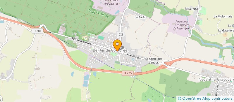 localisation de l'entreprise THE BEE à OMBREE D'ANJOU