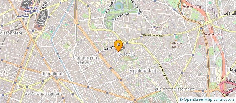 localisation de l'entreprise THE BELLEVILLE LOFT HOSTEL  PARIS