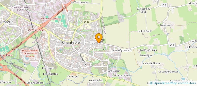 localisation de l'entreprise THE BLUE FACTORY  CHANTEPIE