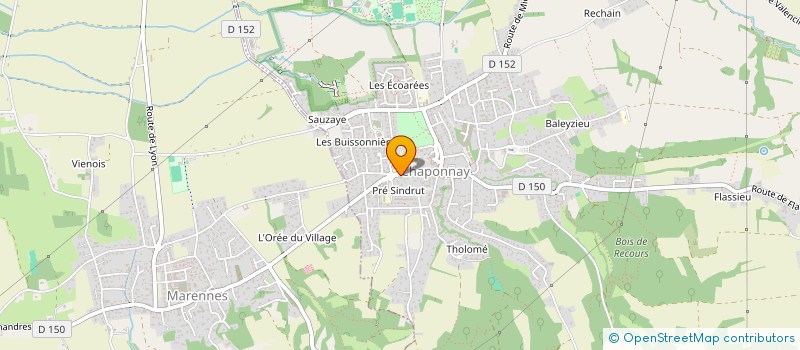 localisation de l'entreprise THE BLUE JACKET  CHAPONNAY