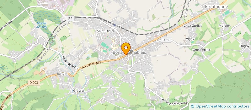 localisation de l'entreprise THE BRIDGE  BONS-EN-CHABLAIS