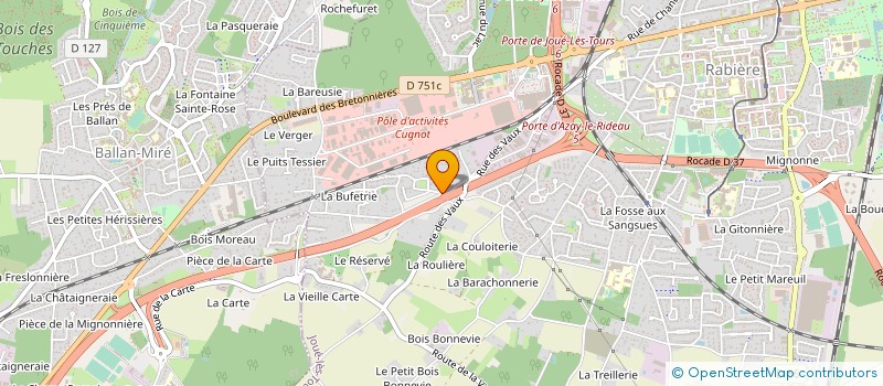 localisation de l'entreprise THE CARS EUROPEEN  JOUE-LES-TOURS