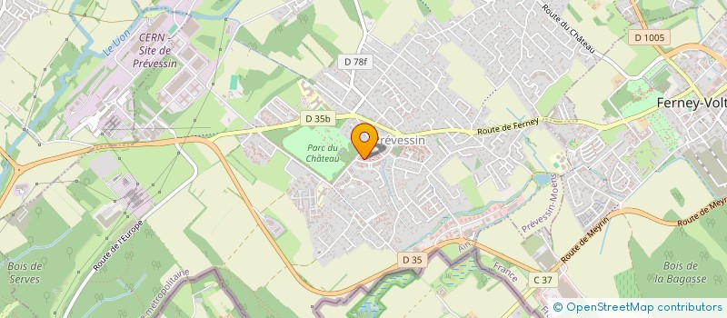 localisation de l'entreprise THE CAVE PROD  PREVESSIN-MOENS