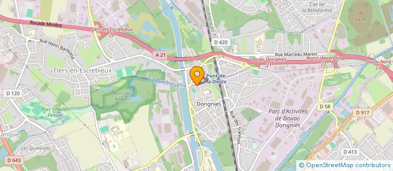 localisation de l'entreprise THE DANCE FLOW S  DOUAI