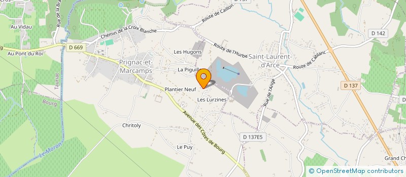 localisation de l'entreprise THE DANSANT PRIGNAC ET MARCAMPS  PRIGNAC-ET-MARCAMPS