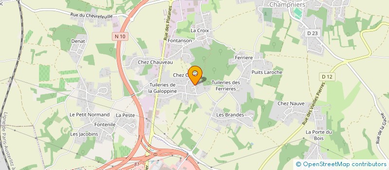 localisation de l'entreprise THE DINER à CHAMPNIERS