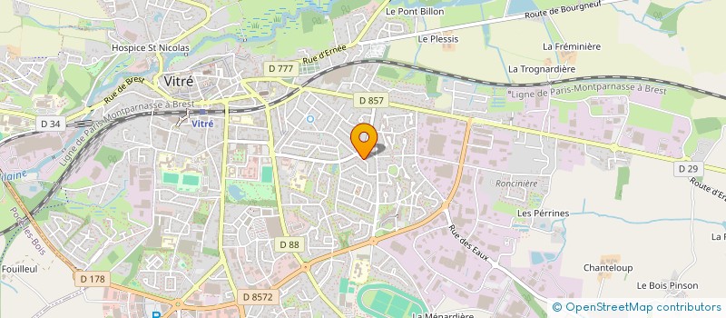 localisation de l'entreprise THE FOOD KORNER  VITRE