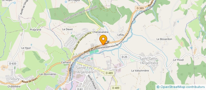 localisation de l'entreprise THE GARAGE  SAINTE-FOY-L'ARGENTIERE