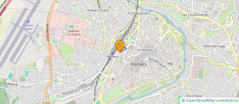 localisation de l'entreprise THE GOLD à POITIERS