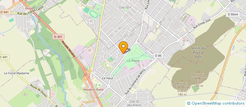 localisation de l'entreprise THE LIGHT BULBS  HOUDAIN